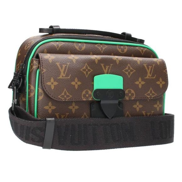 Louis Vuitton Messenger Monogram Leather Brown Green Shoulder Bag - Picture 1 of 6